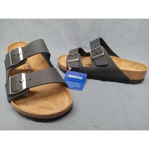 Birkenstock Womens Arizona Leather Sandals Black Size 9 NEW NO BOX!